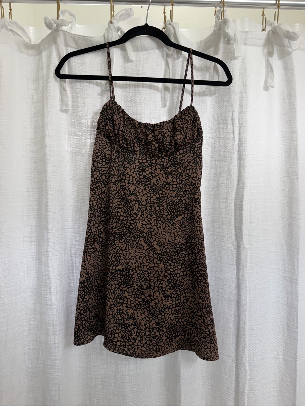 Urban Outfitters Brown & Black Printed Dress
